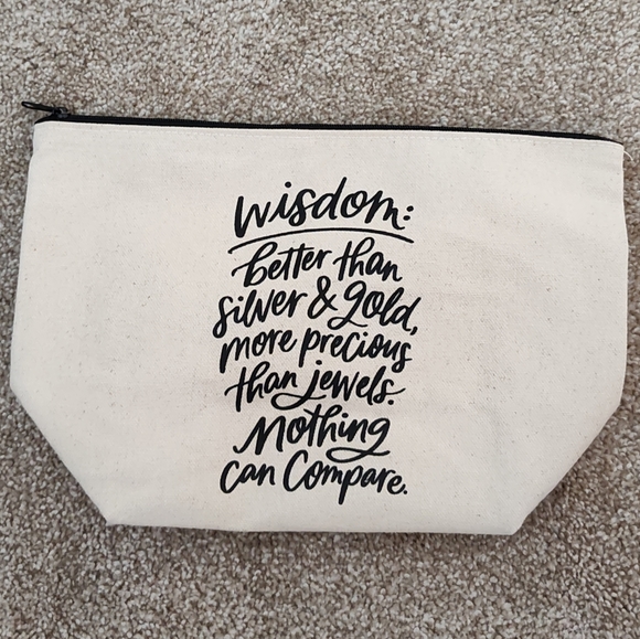 Handbags - Make-up Bag/Pouch with Saying